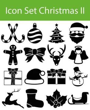 Icon Set Christmas Stock Illustration