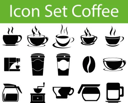 Icon Set Coffee I Illustrazione stock