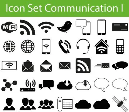 Icon Set Communication I イラスト素材