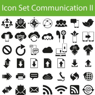 Icon Set Communication II Stock Illustration