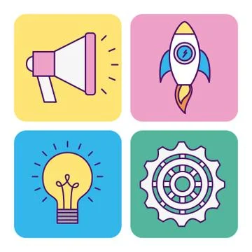 Icon set computer codes Stock Illustration