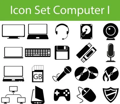 Icon Set Computer I Stock-Illustration
