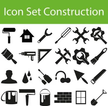 Icon Set Construction I Illustrazione stock