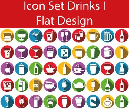 Icon Set Drinks I Stock-Illustration