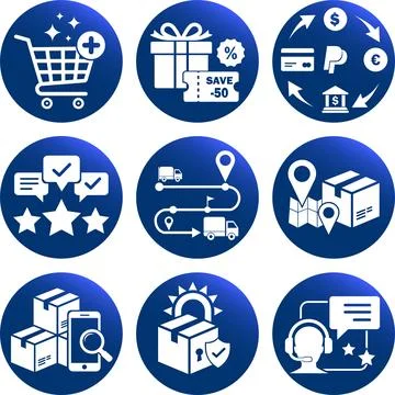 Icon set E-commerce Stock Illustration