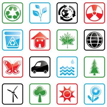 Icon set Environment Stock Illustration