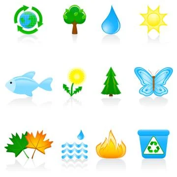 Icon set Environment Stock Illustration