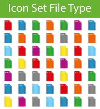 Icon Set File Stock Illustration