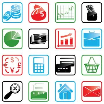 Icon set Finance Stock Illustration