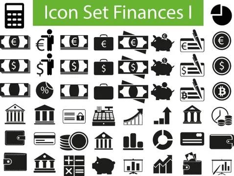 Icon Set Finances I Stock Illustration