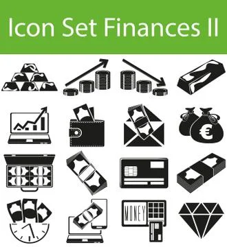Icon Set Finances  イラスト素材