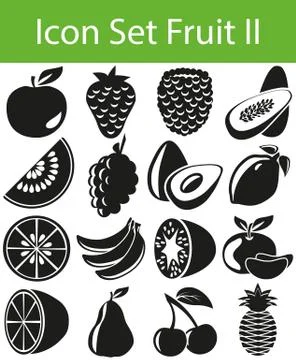 Icon Set Fruit II Illustrazione stock