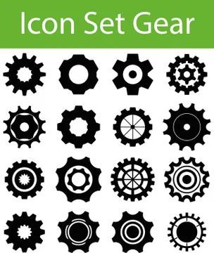 Icon Set Gear I Stock Illustration