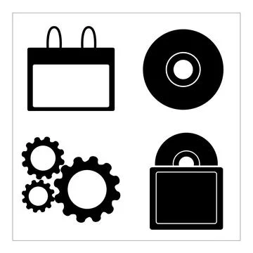 Icon set for graphic designer. Stock Illustration
