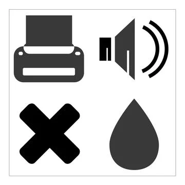 Icon set for graphic designer. Stock Illustration