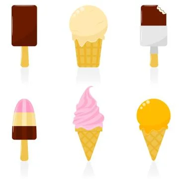Icon Set Ice Cream Stock Illustration