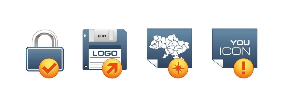 Icon set Stock Illustration