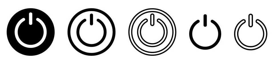 On-off icon set Stock Illustration