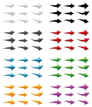 Icon Set Illustration Arrow イラスト素材