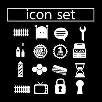 Icon set illustration design Stock Illustration