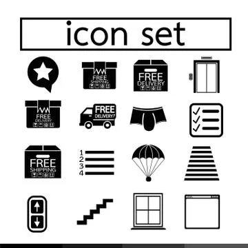 Icon set illustration design Stock Illustration
