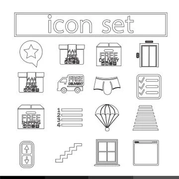 Icon set illustration design Stock Illustration