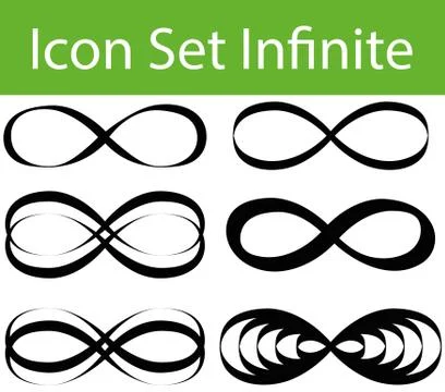 Icon Set Infinite Illustrazione stock