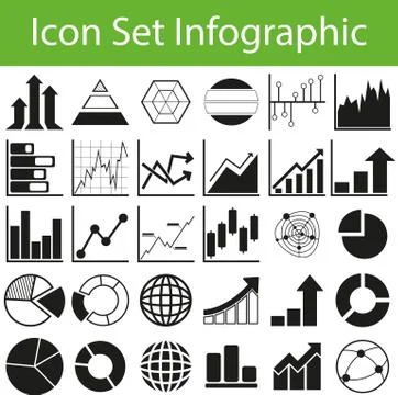 Icon Set Infographic Illustrazione stock