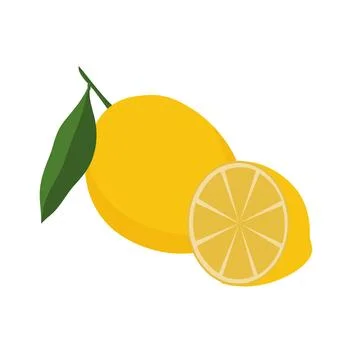 Icon set lemon, vector illustration on white background Stock Illustration