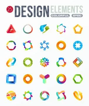 Icon set. logo design elements Stock Illustration