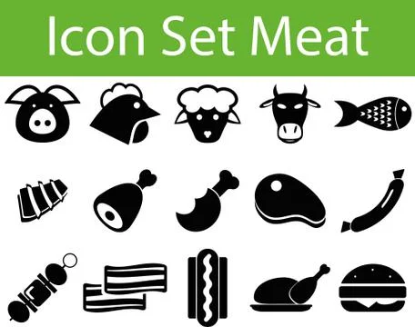 Icon Set Meat イラスト素材