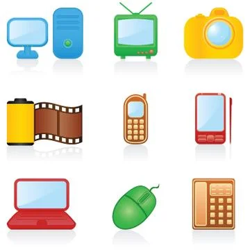 Icon set Media Ilustración de archivo