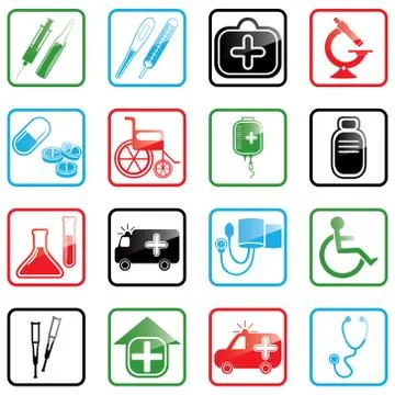 Icon set Medicine Ilustración de archivo