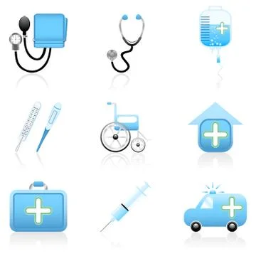Icon Set Medicine Ilustración de archivo