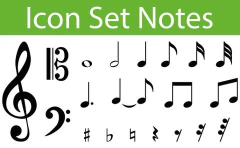 Icon Set Notes I 스톡 일러스트
