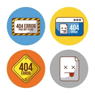 Icon set page not found Stockillustratie