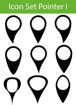 Icon Set Pointer Stock Illustration