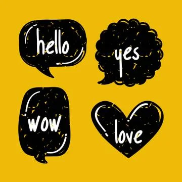 Icon set pop art comics Stock-Illustration