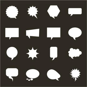Icon set pop art comics Stock-Illustration