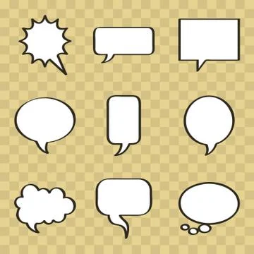 Icon set pop art comics Stock-Illustration
