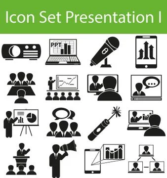 Icon Set Presentation Stock Illustration