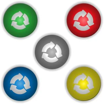 Icon set - recycle Illustrazione stock