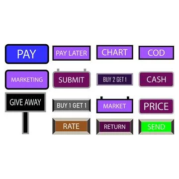The icon set of shop vector illustration Stock Illustration