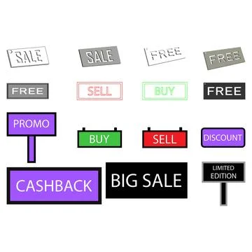 The icon set of shop vector illustration Stock Illustration
