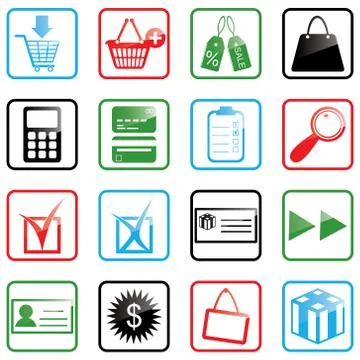 Icon set Shopping Stock Illustration