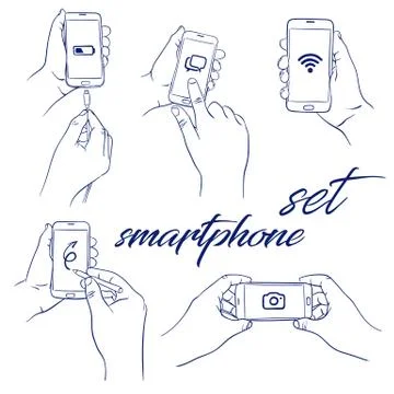 Icon set smartphone Stock Illustration