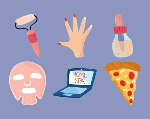Icon set spa beauty Stock Illustration