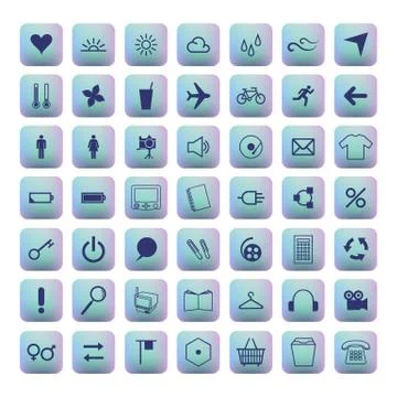 Icon set with sweet background Stock Illustration