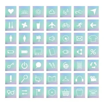 Icon set with sweet background Stock Illustration