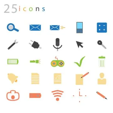 Icon set for telephone Stock Illustration